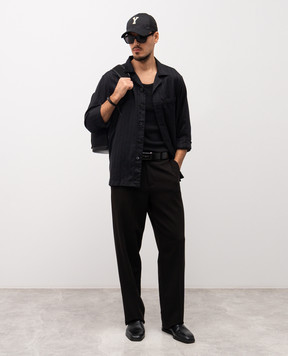 Tom Ford Черная рубашка с шелком в узоре HXH011FMC292