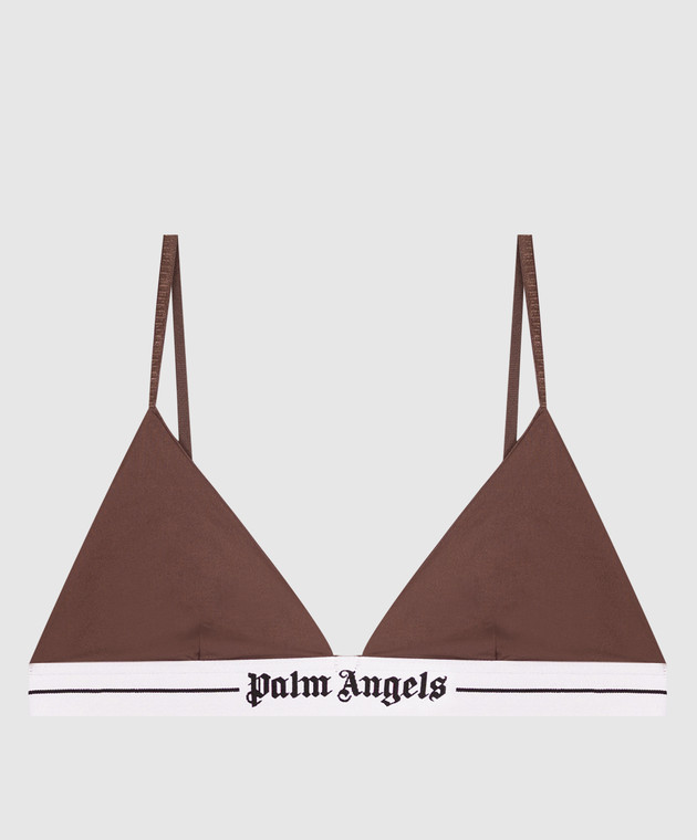 Palm Angels Коричневий бралет з логотипом PLA1UWTP06SI