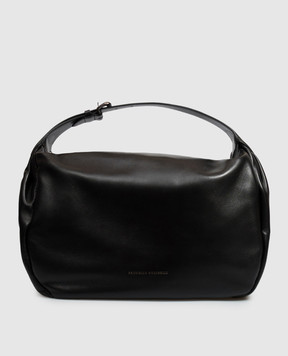 Brunello Cucinelli Черная кожаная сумка Boule MBPLB2832P