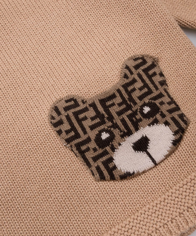 Fendi Дитячий коричневий светр з кашеміром BUG211AVVZ зображення 3