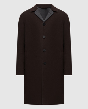 Stefano Ricci Коричневе пальто з вовни M1ZSDB4000W0001P