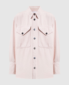 Dondup Розовая джинсовая рубашка Camicia с монограммой DC460BF0018YMB8