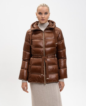 Herno Коричневий пуховик з логотипом PI002128D12017Z