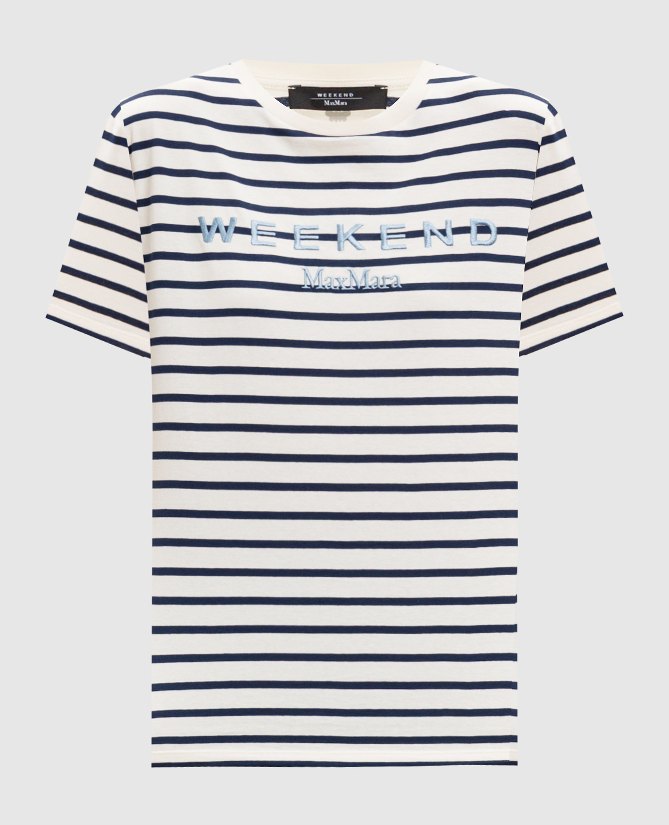 Футболка цвета айвори BORA в полоску