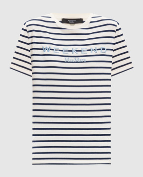 Max Mara Weekend Футболка кольору айворі BORA в смужку WKDBORA