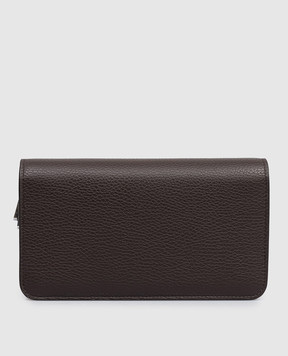 Orciani Коричневий шкіряний гаманець SU0125MIC