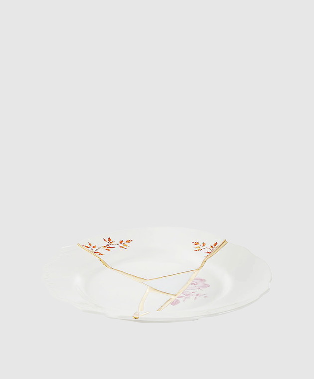 SELETTI Біла порцелянова десертна тарілка Kintsugi 09601 зображення 2