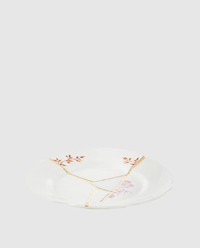 SELETTI Біла порцелянова десертна тарілка Kintsugi 09601