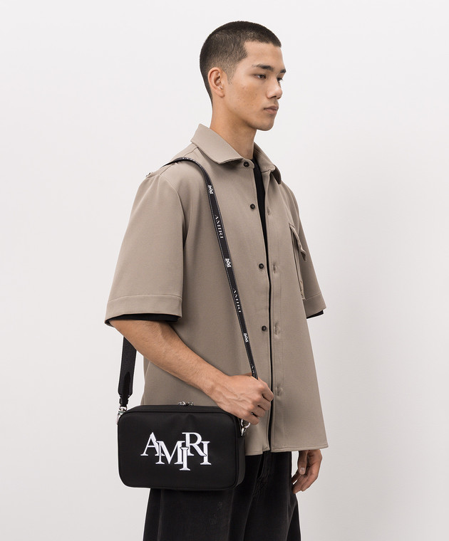AMIRI Черная сумка с вышивкой логотипа AM5BA001 изображение 2