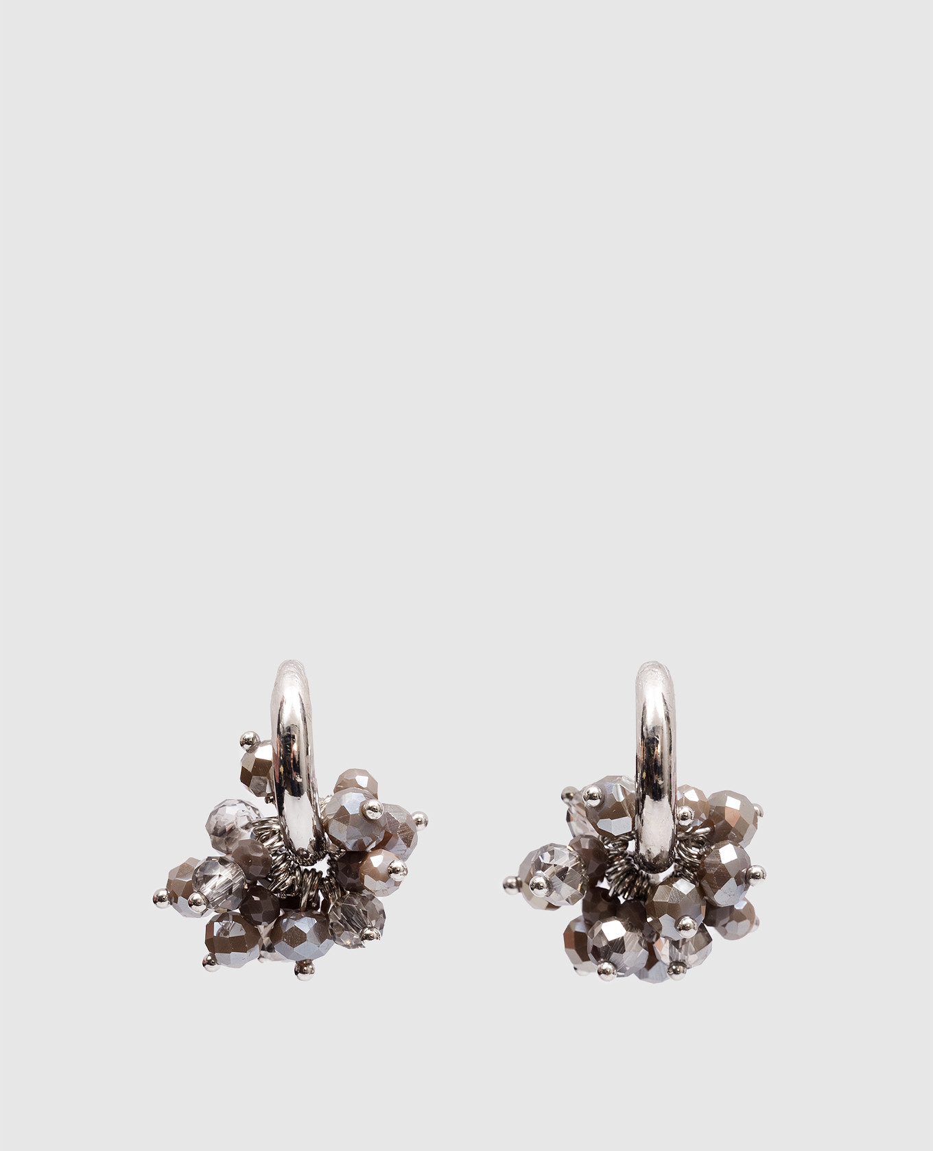 Коричневые серьги Gilda с бусинами