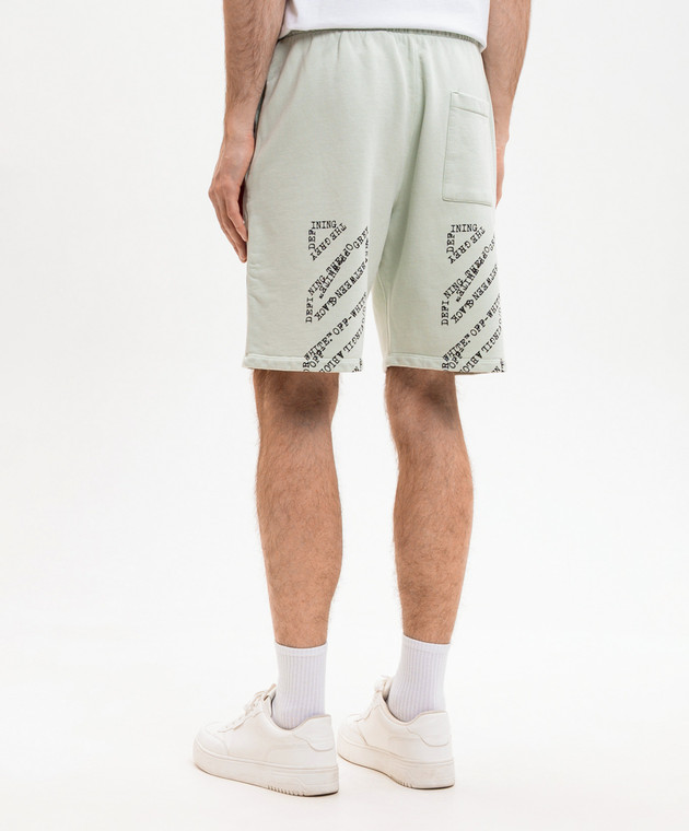 Off-White Зелені шорти з принтом логотипа 44MCI013S26F00B зображення 4