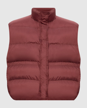 Brunello Cucinelli Бордовый стеганый пуховой жилет MD5987612P