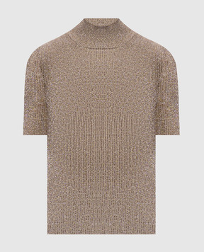Missoni Бежевий топ в рубчик з люрексом DC26WN03BK01H3