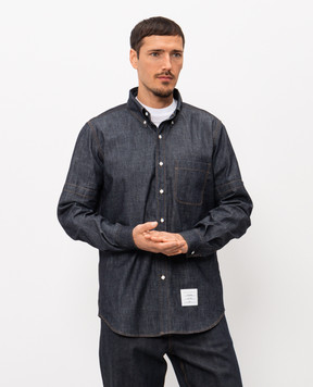 Thom Browne Синя джинсова сорочка MWL435SF1105