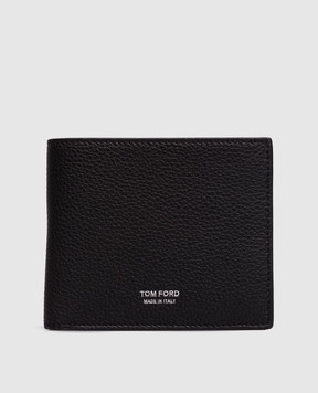 Tom Ford Черный кожаный портмоне с принтом логотипа Y0228LCL158S