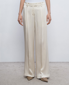 Brunello Cucinelli Бежеві штани з ланцюжком моніль M0H38P8884