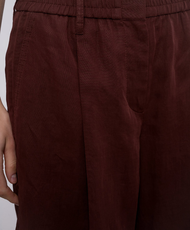 Brunello Cucinelli Коричневі штани M0F91P9174 зображення 5