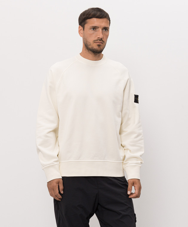 Stone Island Світшот кольору айворі L2S156100008S0051 зображення 3