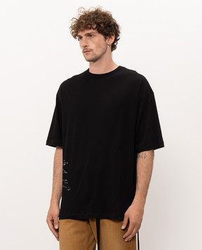 Ann Demeulemeester Черная футболка с принтом B0014220FA206