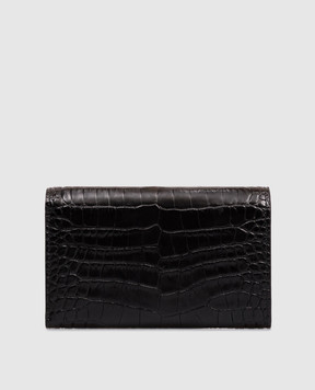Tom Ford Черный кожаный портмоне AUBE с тиснением под кожу крокодила S0532LCL607P