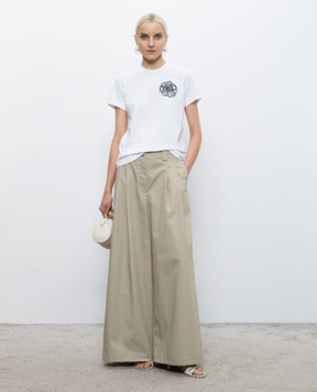 3.1 Phillip Lim Белая футболка с вышивкой S26110386PJB