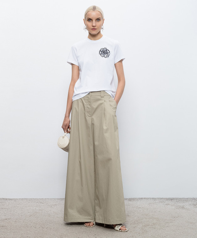3.1 Phillip Lim Белая футболка с вышивкой S26110386PJB изображение 2
