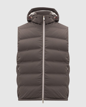 Brunello Cucinelli Сірий пуховий жилет MV4061605