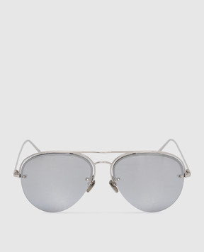 Linda Farrow Серебристые очки с зеркальным эффектом LFL543C2SUN