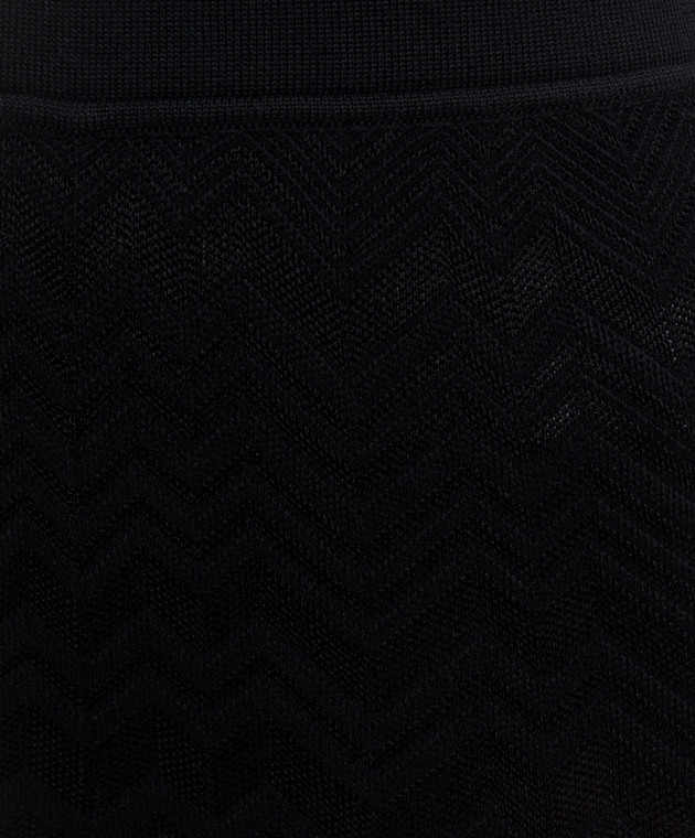 Missoni Черные брюки с шерстью в узор DC26WI00BK01JZ изображение 4