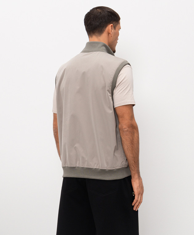 Brunello Cucinelli Жилет кольору хакі MM4796584 зображення 4