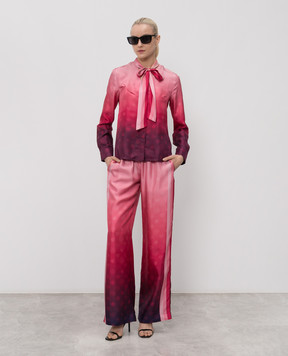 Casablanca Рожева блуза із шовку з ефектом градієнта WSS26SH26201