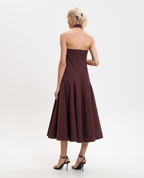 Simkhai Бордова сукня міді Melissa 1261220HC