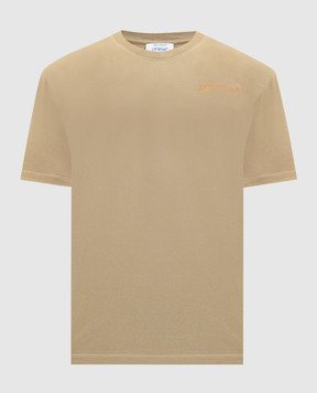Off-White Футболка Ink Arrow кольору хакі 44MAA027F5J007