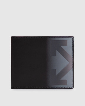 Off-White Черный кожаный портмоне OMNC094S26LEA001