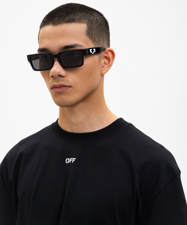 Off-White Черные очки HUNTINGTON с эмблемой OW1032100755 изображение 2
