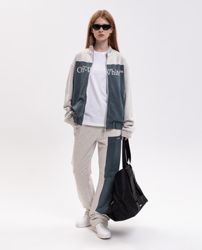 Off-White Серые меланжевые спортивные штаны 2FH00723B