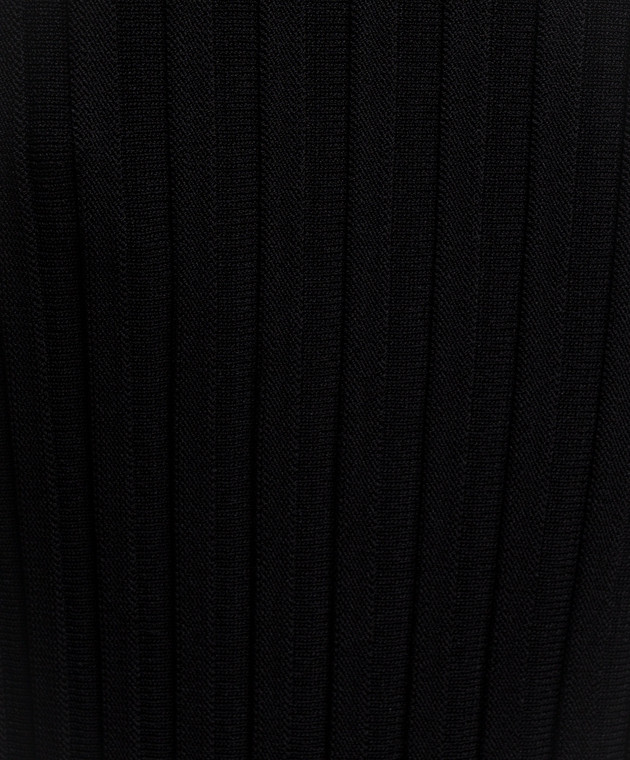 Ami Paris Черное платье в рубчик FDR672KN0160 изображение 4