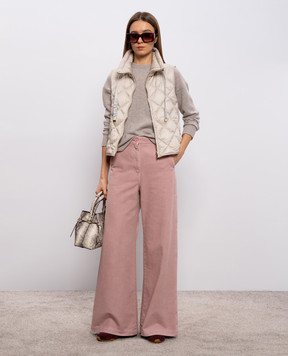 Max Mara Бежевый джемпер NEBBIE из шерсти и кашемира SMMNEBBIE