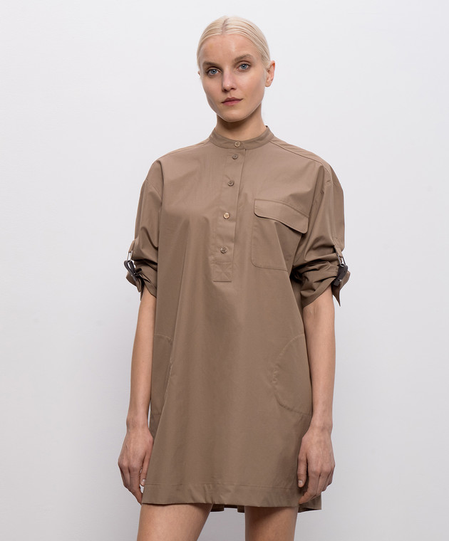 Max & Co Коричневое платье FINEZZA MCOFINEZZA изображение 3