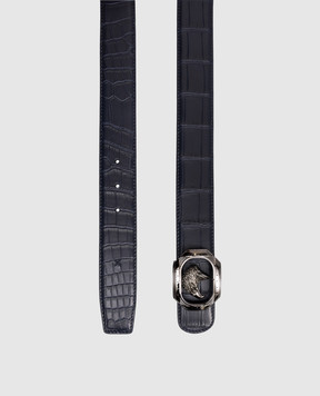 Stefano Ricci Синий ремень из кожи крокодила N381CSC556P