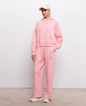Sporty & Rich Розовое утепленное худи Yankees ST0952018695PI152
