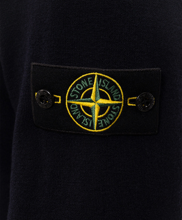 Stone Island Синій джемпер з вовною L2S155100008S00A1 зображення 5