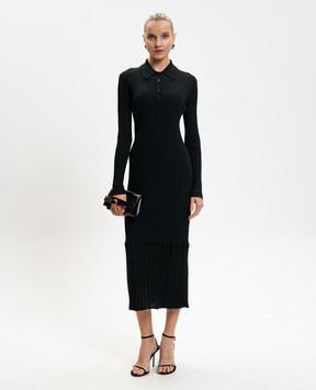 PROENZA SCHOULER Зеленое платье Luiza в рубчик R2617345KY410