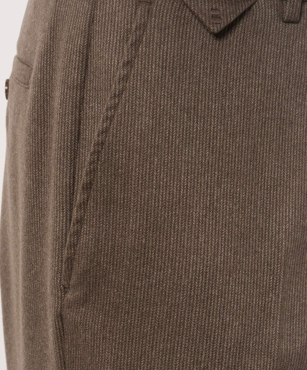 Brett Johnson Коричневые брюки из кашемира FW26P39ZE992CHE изображение 5
