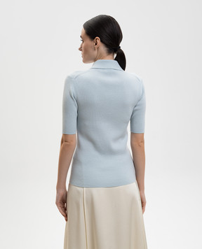 Jil Sander Блакитне поло з вовни J02GL0115J14830