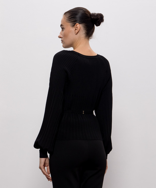 Twinset Черный джемпер с поясом 262TT3451 изображение 3