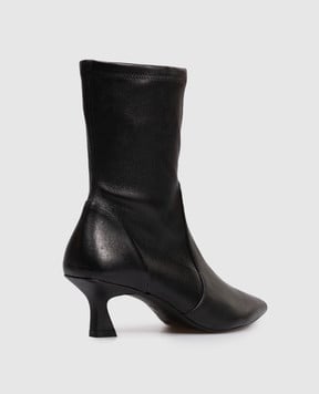 Stuart Weitzman Черные кожаные ботильоны VINNIE SM579