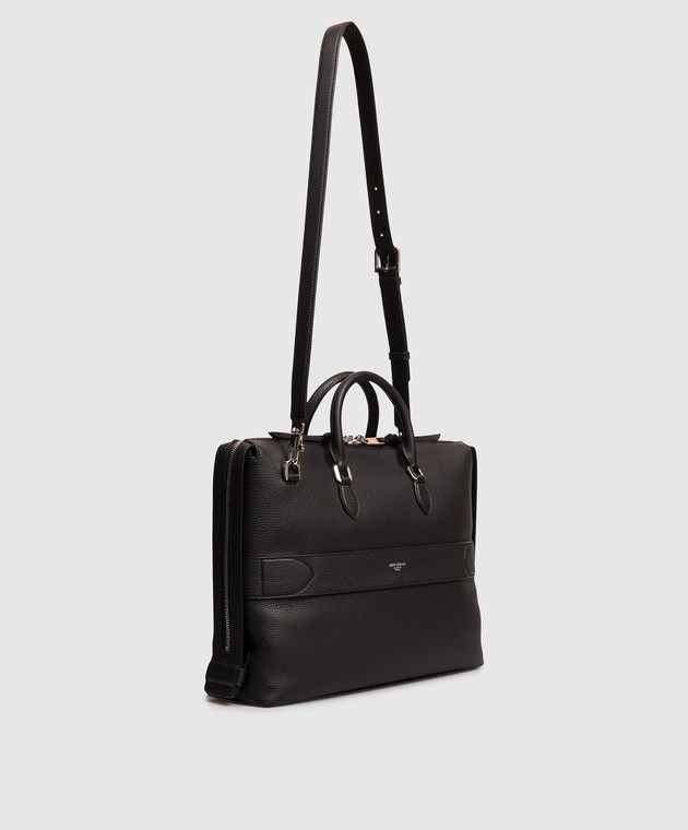 Dolce&Gabbana Чорний шкіряний портфель Vittoria BM2706A0370 зображення 3