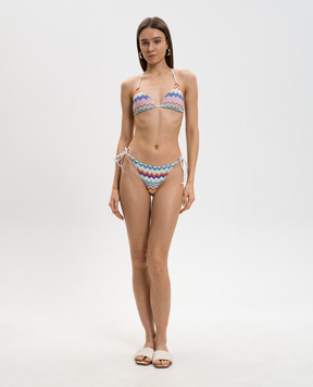 Missoni Белый купальник в узоре MC22SP00BR014F