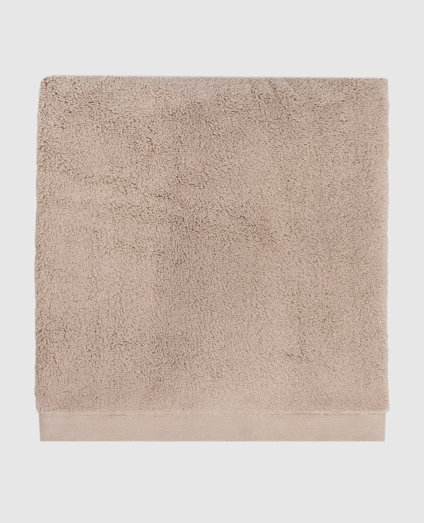 Бежевое махровое полотенце для ванной Olympia